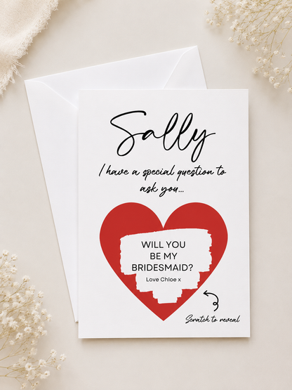 Scratch Card | Surprise Card | Special Question, Guess What? - Scratch Reveal A6 Card - Dinky Designs