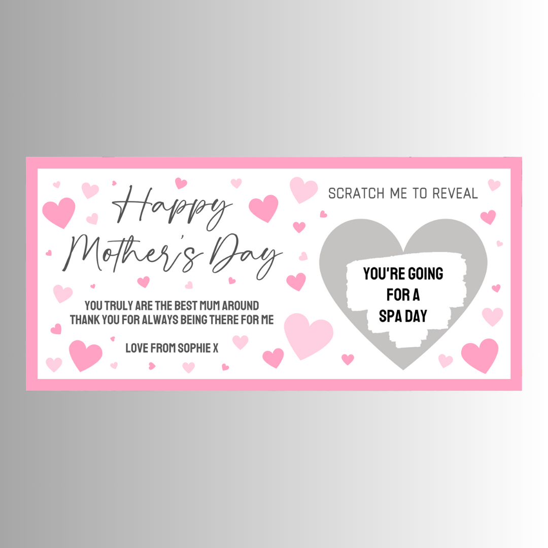 Surprise Mother's Day Ticket Print | Personalised Ticket | Mother's Day Scratch Reveal | Gift Idea