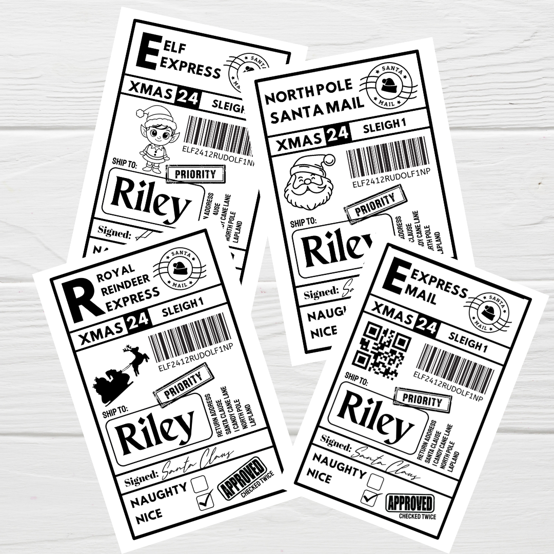 Christmas Labels | Personalised Christmas Parcel Stickers | Christmas Ideas