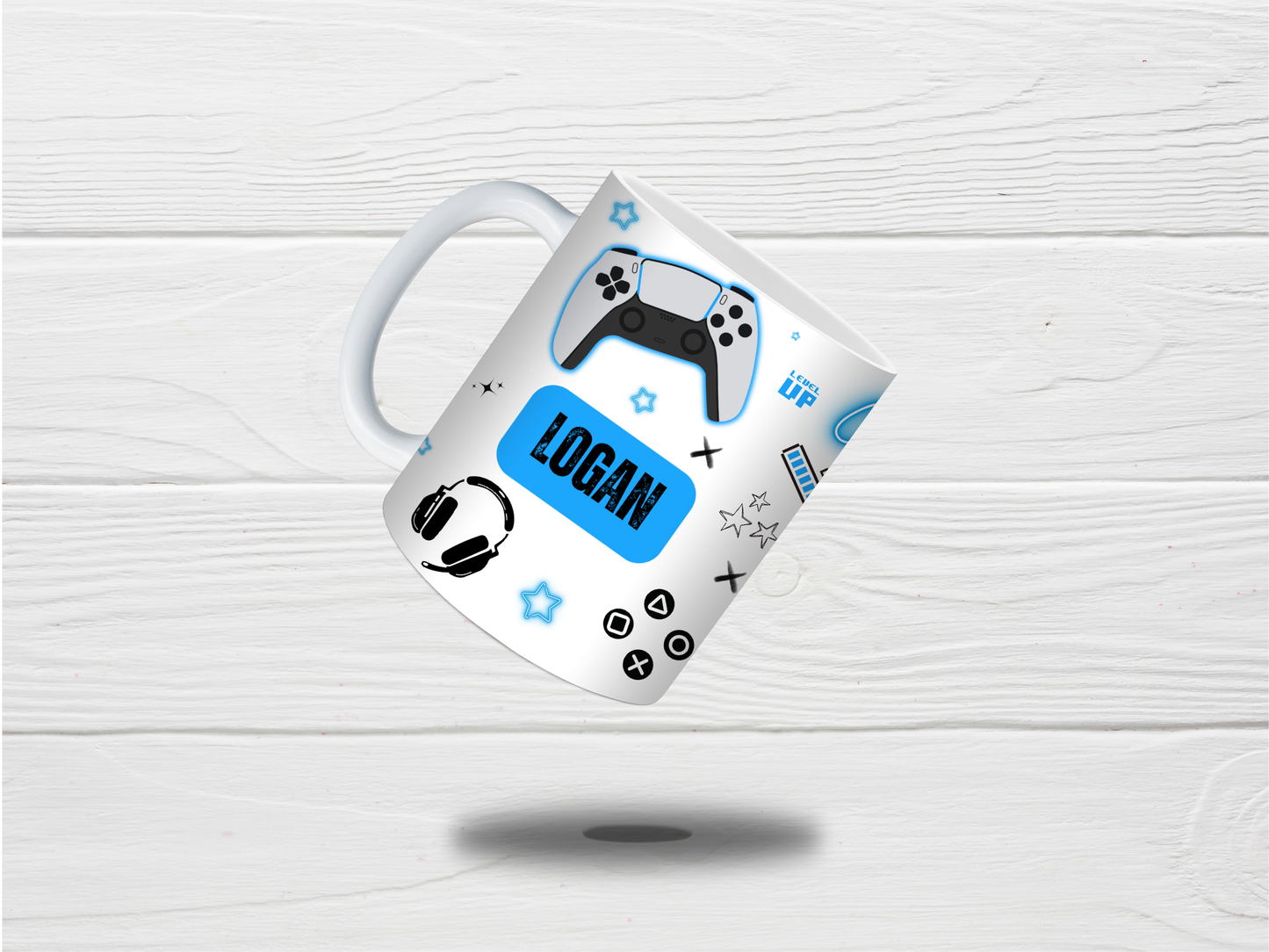 Gaming Mug | Blue Gaming Mug | Personalised Gamer Mug | Gift Idea