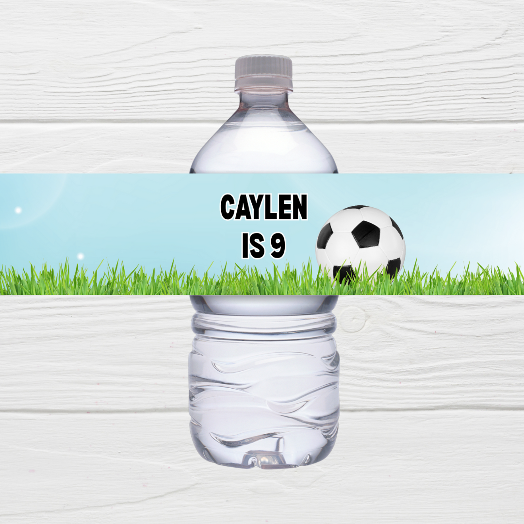 Juice Bottle Labels | Football Theme Labels | Water Bottle Stickers | Football Party | Party Stickers - Dinky Designs