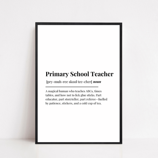 Definition Print | Primary School Teacher | Teacher Gift Idea | Design 1