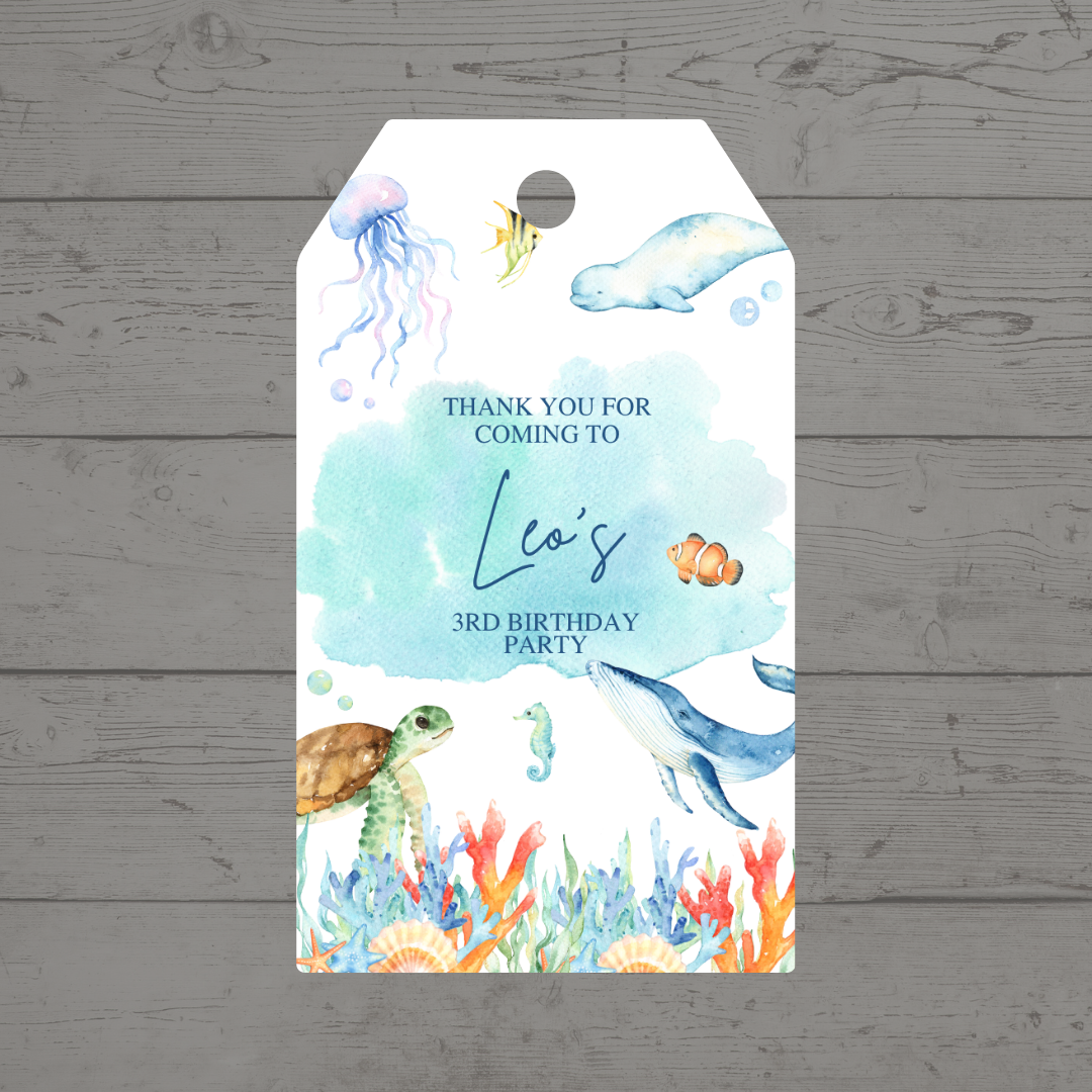 Gift Tags | Under The Sea Gift Tags | Party Tags | Party Gift Tags | Under The Sea Party