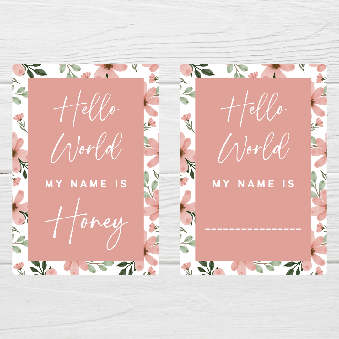 Milestone Cards | A6 Baby Milestone Cards | Pink Floral Theme | New Baby Gift Idea