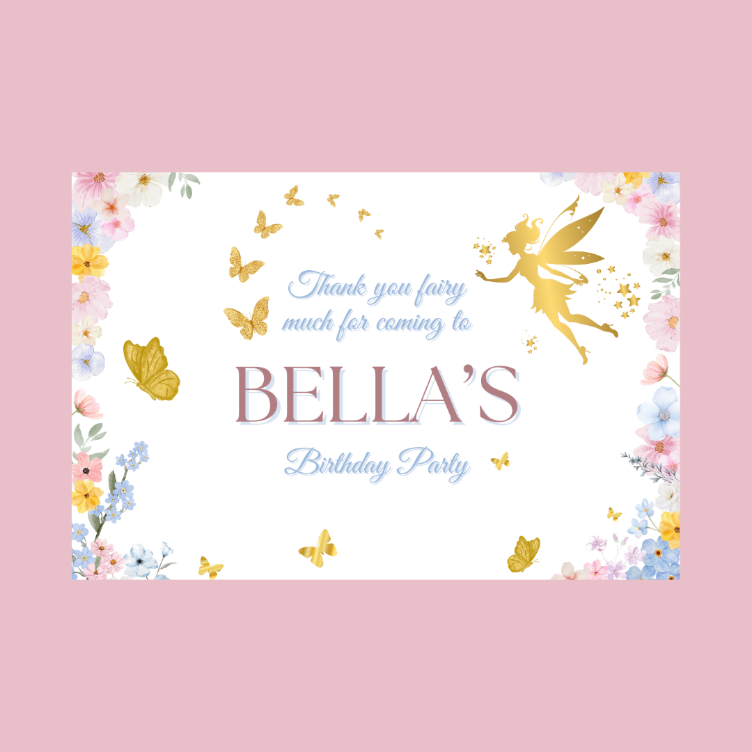 Rectangle Stickers | Fairy Party Stickers | Party Bag Stickers - Dinky Designs