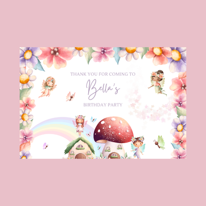 Rectangle Stickers | Fairy Party Stickers | Party Bag Stickers - Dinky Designs