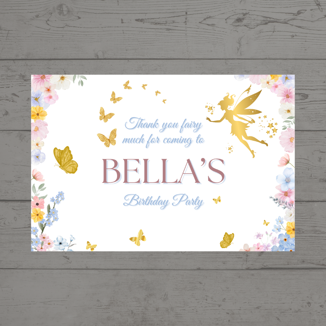 Rectangle Stickers | Fairy Party Stickers | Party Bag Stickers - Dinky Designs