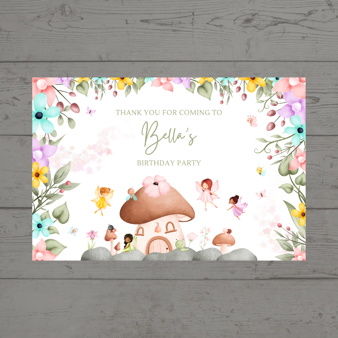 Rectangle Stickers | Fairy Party Stickers | Party Bag Stickers - Dinky Designs