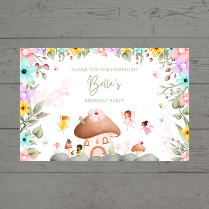 Rectangle Stickers | Fairy Party Stickers | Party Bag Stickers - Dinky Designs