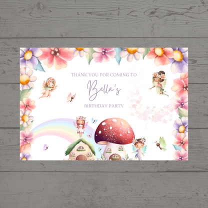 Rectangle Stickers | Fairy Party Stickers | Party Bag Stickers - Dinky Designs