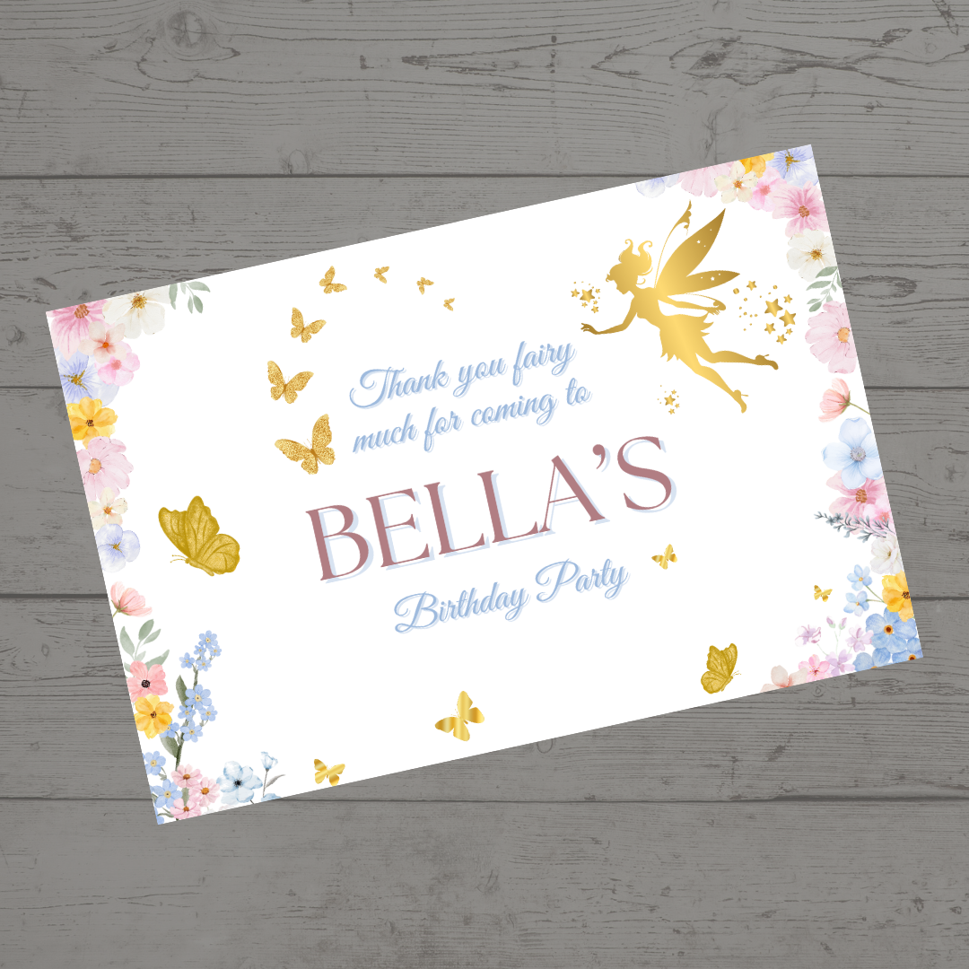 Rectangle Stickers | Fairy Party Stickers | Party Bag Stickers - Dinky Designs