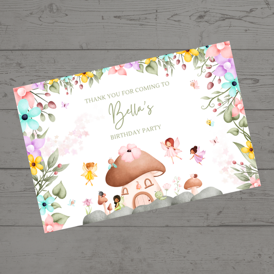 Rectangle Stickers | Fairy Party Stickers | Party Bag Stickers - Dinky Designs