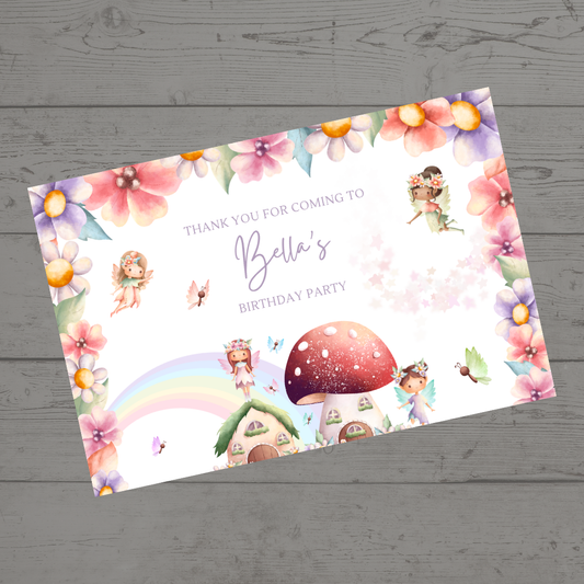 Rectangle Stickers | Fairy Party Stickers | Party Bag Stickers - Dinky Designs