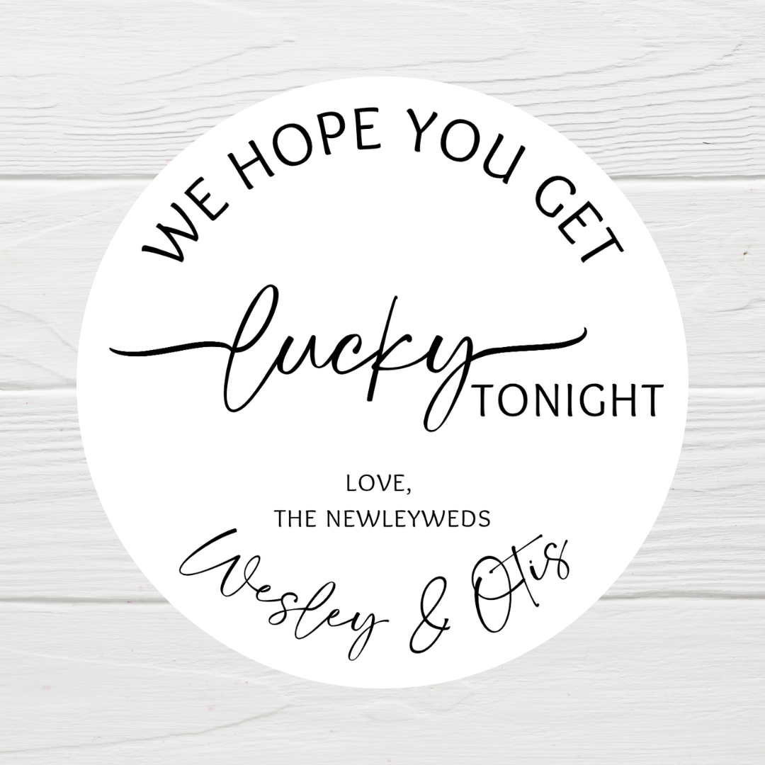 Wedding Stickers | Personalised Lucky Stickers | Personalised Wedding Stickers | Scratch Card Favours