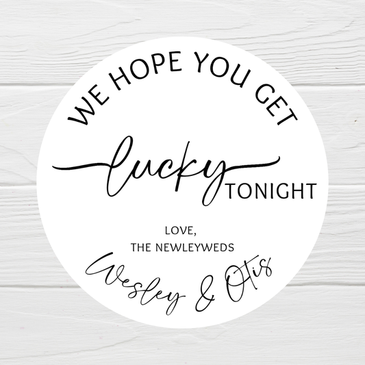 Wedding Stickers | Personalised Lucky Stickers | Personalised Wedding Stickers | Scratch Card Favours