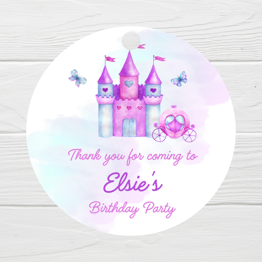 Princess Gift Tags | Princess Party Gift Tags | Circle Gift Tags