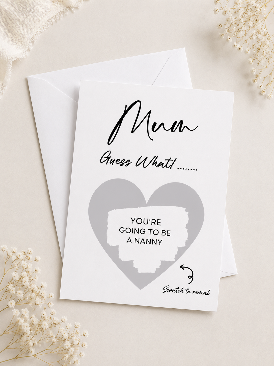 Scratch Card | Surprise Card | Special Question, Guess What? - Scratch Reveal A6 Card - Dinky Designs