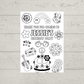 A6 Colouring Sheets | Personalised Flower Power Colouring Sheets | Party Bag Favours