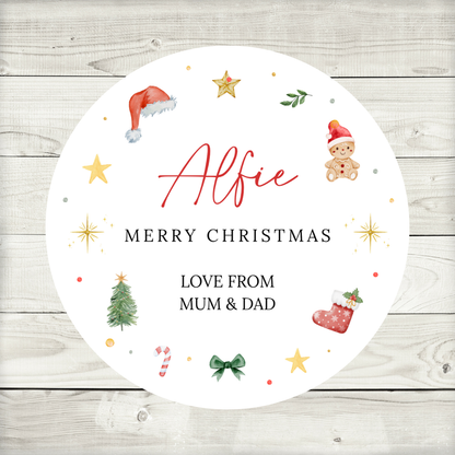 Christmas Stickers | Personalised Christmas Stickers | Christmas Gift Stickers