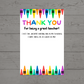 Teacher Gift | Teacher Gift Idea Scratch Card Lottery Ticket | Teacher Gift Idea