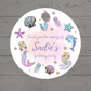 Mermaid Gift Tags | Mermaid Birthday Gift Tags | Circle Gift Tags | Mermaid Party Favours