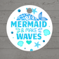 Mermaid Gift Tags | Be A Mermaid & Make Waves Birthday Gift Tags | Circle Gift Tags
