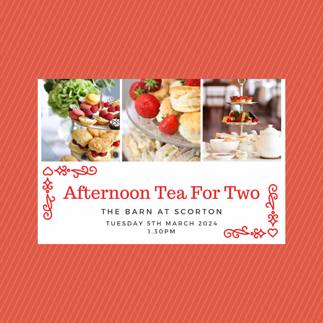 A6 Print | Red Afternoon Tea Gift Voucher | Gift Ticket Idea