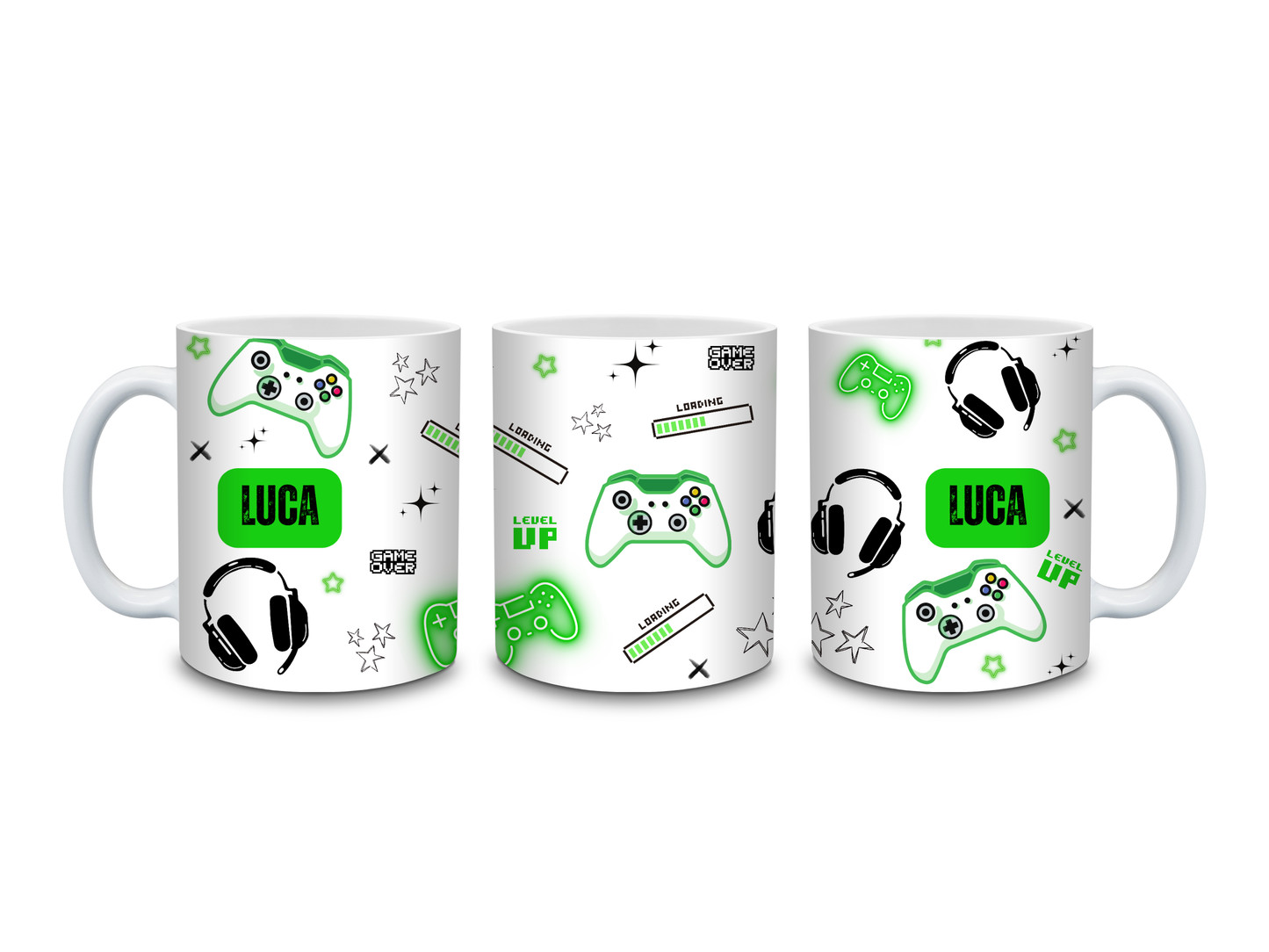 Gaming Mug | Green Gaming Mug | Personalised Gamer Mug | Gift Idea