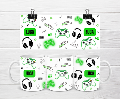 Gaming Mug | Green Gaming Mug | Personalised Gamer Mug | Gift Idea
