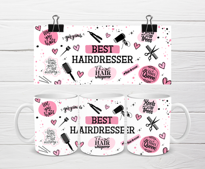 Hairdresser Mug | Pink Best Hairdresser Quote Mug | Gift Idea