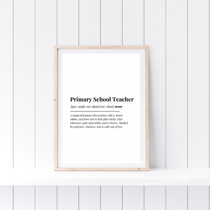 Definition Print | Primary School Teacher | Teacher Gift Idea | Design 1