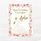 Floral Swan Birthday Card | Swan Greetings Card | Swan Party Theme