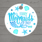 Mermaid Gift Tags | Sorry Mermaids Only Birthday Gift Tags | Circle Gift Tags