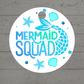 Mermaid Gift Tags | Mermaid Squad Birthday Gift Tags | Circle Gift Tags