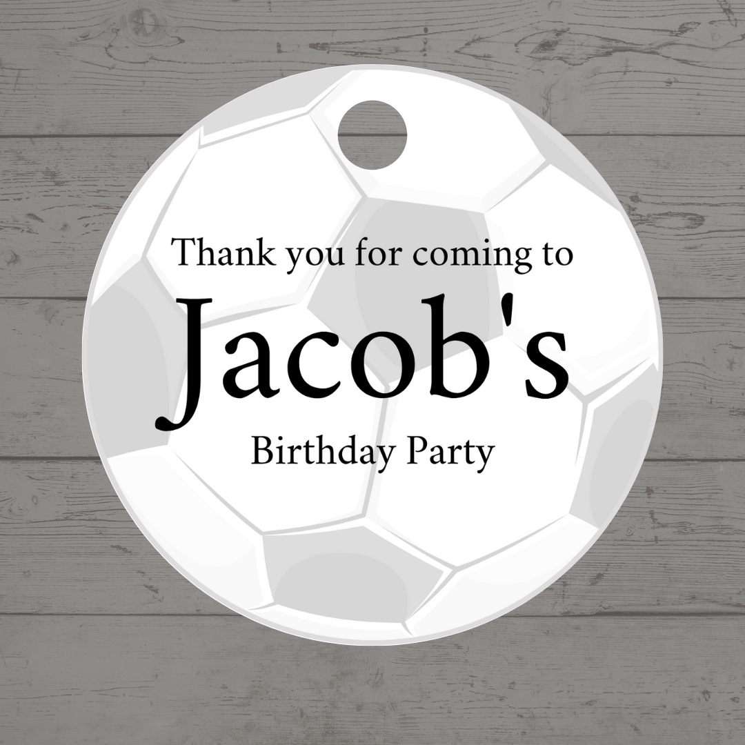 Football Gift Tags | Football Birthday Gift Tags | Circle Gift Tags
