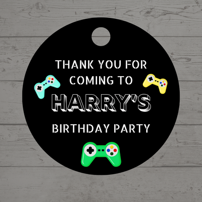 Gaming Gift Tags | Gaming Birthday Gift Tags | Circle Gift Tags