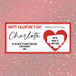 Red Surprise Valentine Ticket Print | Personalised Valentine Ticket | Valentine Scratch Reveal | Gift Idea, Design 3