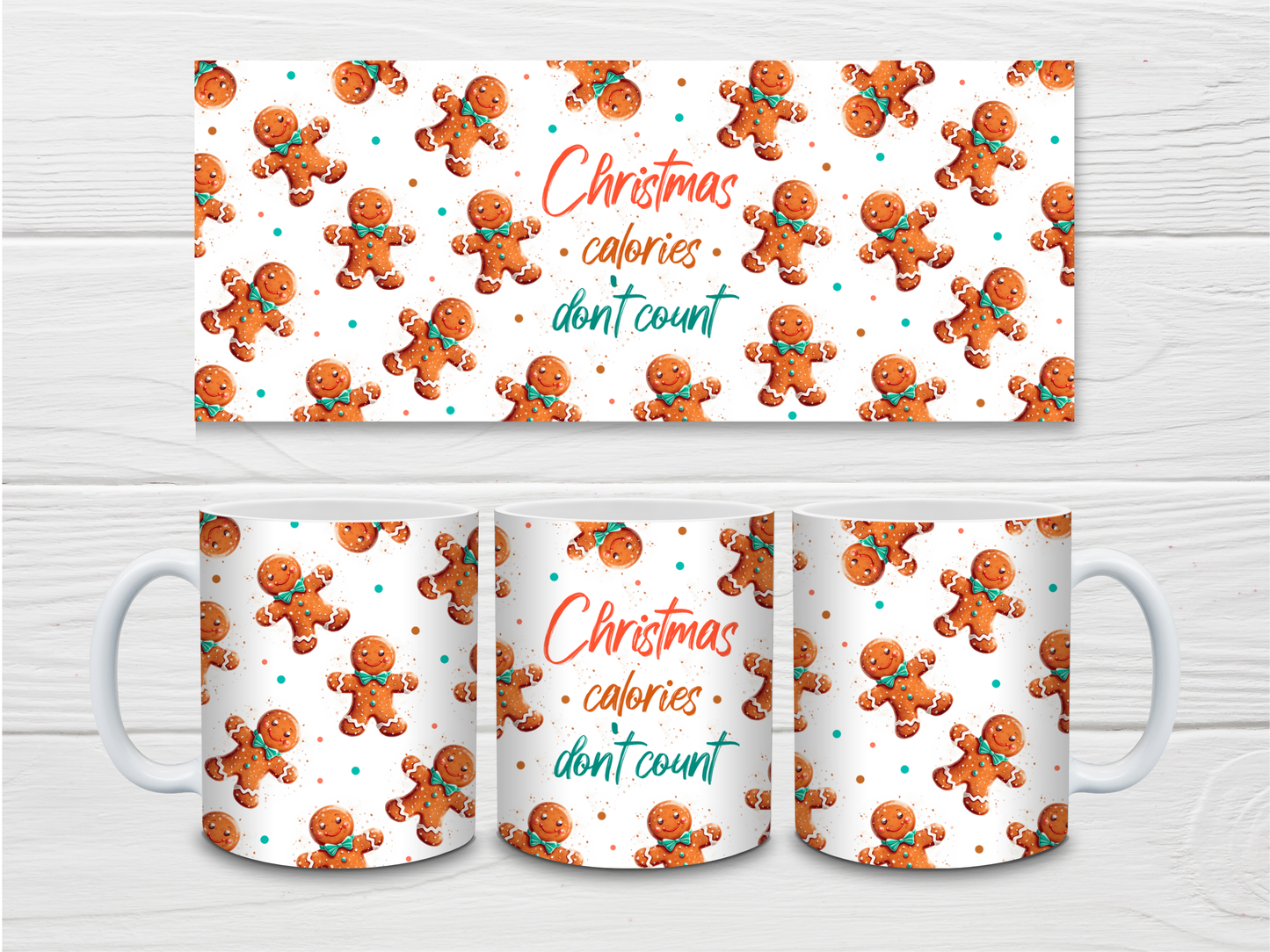 Christmas Mug | Christmas Calories Gingerbread Mug | Gift Idea