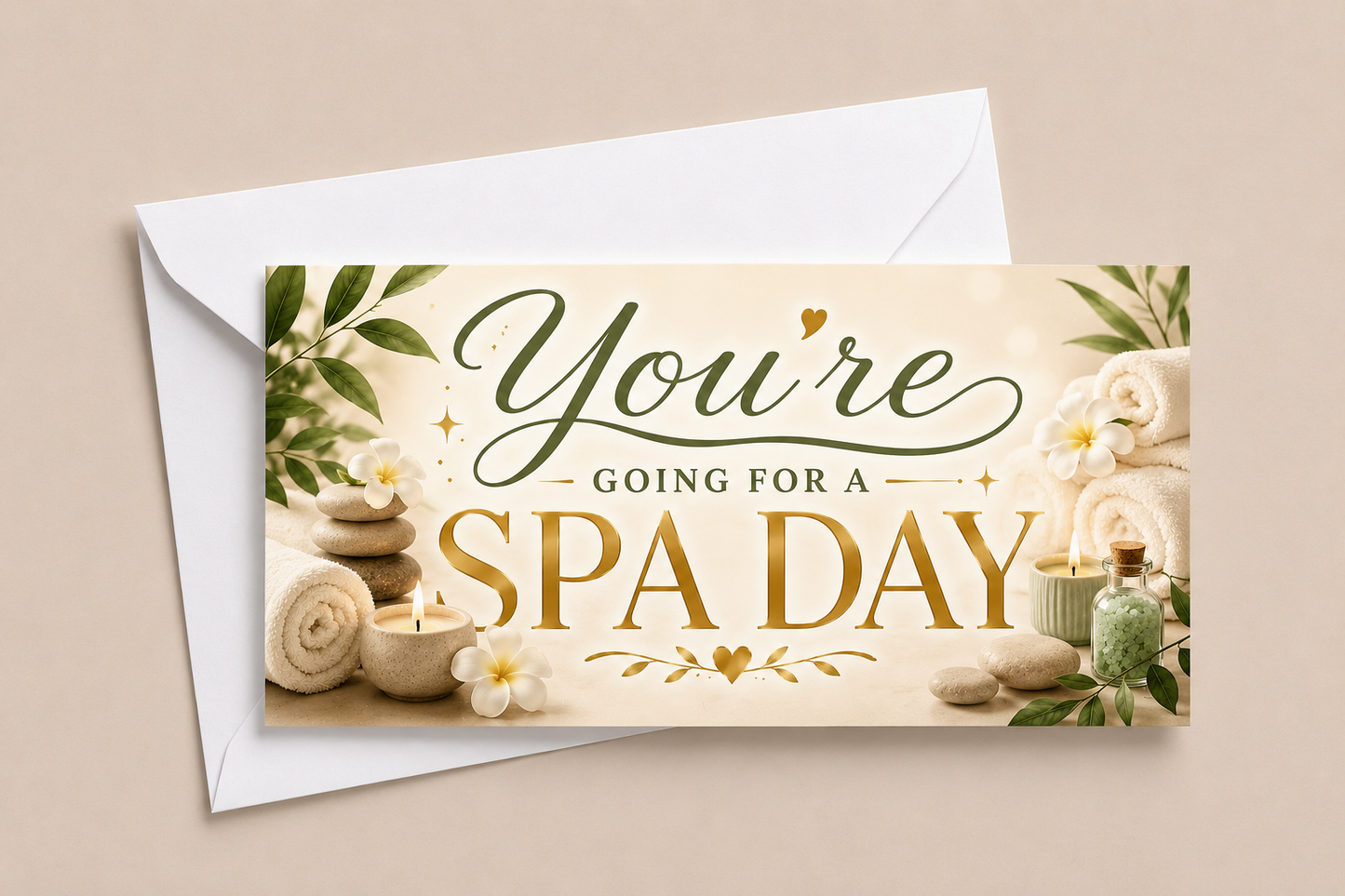 Surprise Ticket Print | You're Going For A Spa Day | Ticket Pass Voucher Membership | Gift Idea