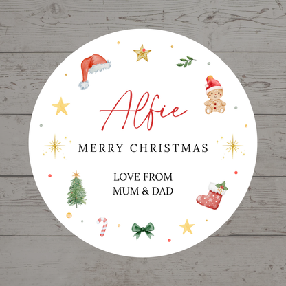 Christmas Stickers | Personalised Christmas Stickers | Christmas Gift Stickers