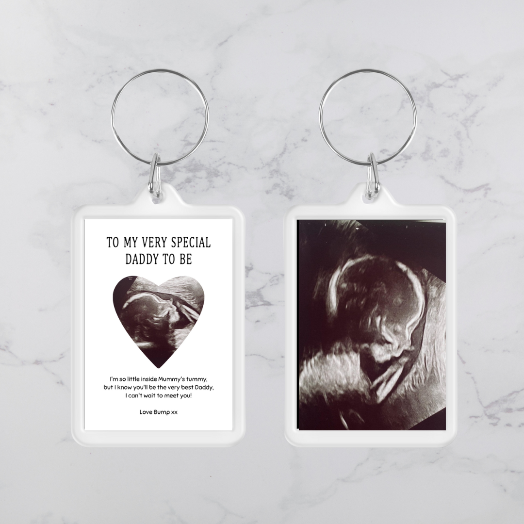 Keyring Gift | Daddy To Be | Scan Photo Keyring | Gift Idea