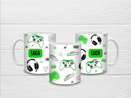 Gaming Mug | Green Gaming Mug | Personalised Gamer Mug | Gift Idea