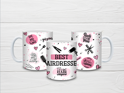 Hairdresser Mug | Pink Best Hairdresser Quote Mug | Gift Idea