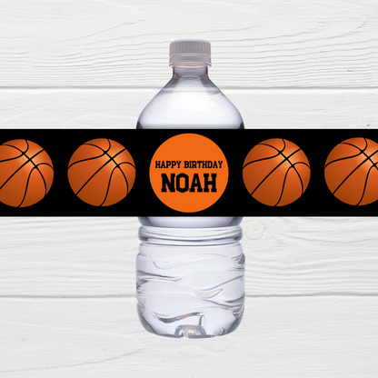Juice Bottle Labels | Basketball Theme Labels | Water Bottle Stickers | Basketball Party | Party Stickers (Design 1)