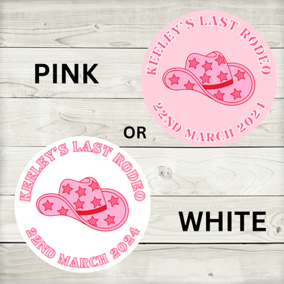 Hen Party Stickers | Rodeo Cowboy Hat Stickers | Bridal Party Stickers