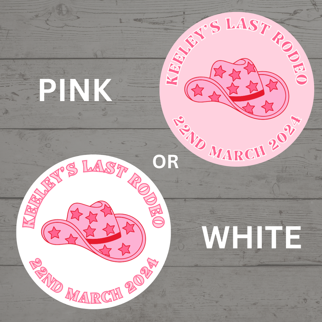 Hen Party Stickers | Rodeo Cowboy Hat Stickers | Bridal Party Stickers ...