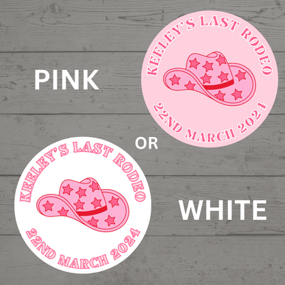 Hen Party Stickers | Rodeo Cowboy Hat Stickers | Bridal Party Stickers