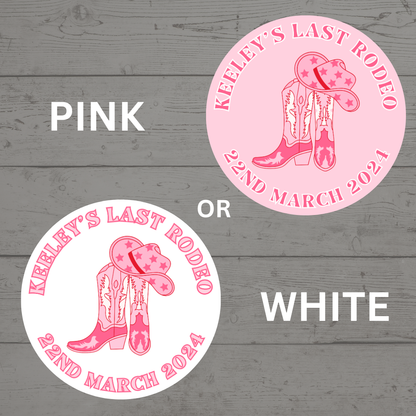 Hen Party Stickers | Rodeo Cowboy Boot Stickers | Bridal Party Stickers