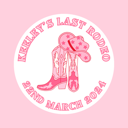 Hen Party Stickers | Rodeo Cowboy Boot Stickers | Bridal Party Stickers