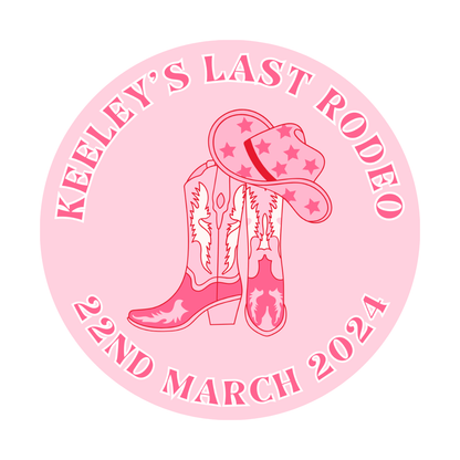 Hen Party Stickers | Rodeo Cowboy Boot Stickers | Bridal Party Stickers